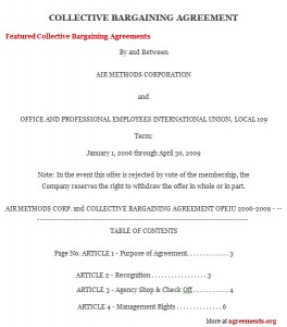 collective bargaining agreements