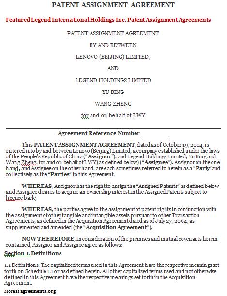 employment patent assignment