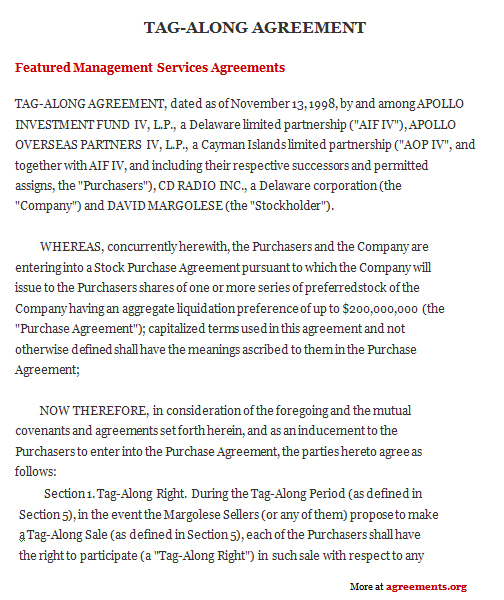 Download Tag-Along Agreement - PDF