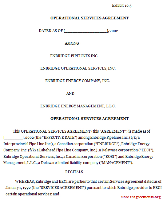 Download Operational Services Agreement Template