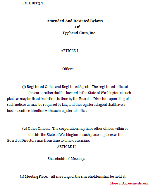 Amended and Restated Bylaws - Download PDF